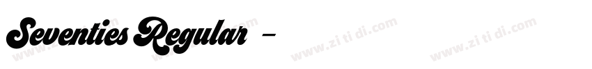 Seventies Regular字体字体转换